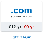 Free .com domain name
