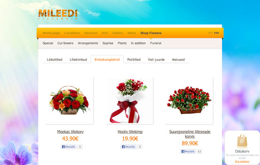 Mileedi — send flowers over internet